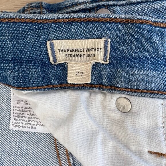 Madewell The Perfect Vintage Straight Crop Jean Montville Wash High Waisted (27) - Picture 6 of 16